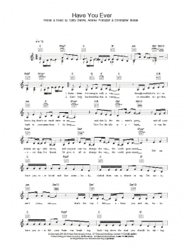 page one of Have You Ever (Lead Sheet / Fake Book)