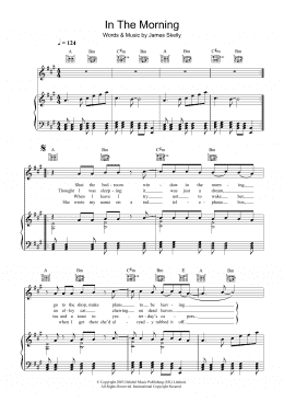 page one of In The Morning (Piano, Vocal & Guitar Chords)