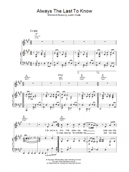 page one of Always The Last To Know (Piano, Vocal & Guitar Chords)