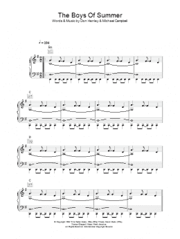page one of The Boys Of Summer (Piano, Vocal & Guitar Chords)