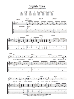 page one of English Rose (Guitar Tab)