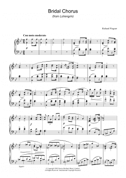 page one of Bridal Chorus (from Lohengrin) (Piano Solo)