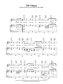 page one of Get Happy (Piano, Vocal & Guitar Chords (Right-Hand Melody))