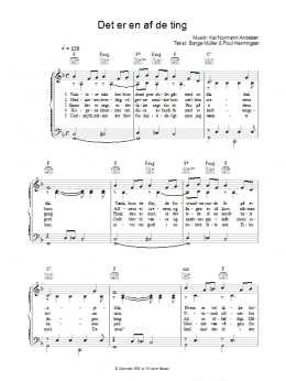 page one of Det Er En Af De Ting (Piano, Vocal & Guitar Chords)
