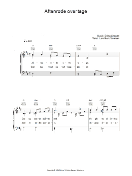 page one of Aftenrøde Over Tage (Piano, Vocal & Guitar Chords)