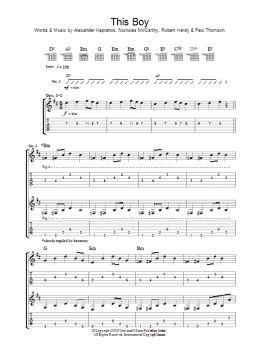 page one of This Boy (Guitar Tab)
