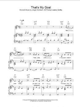page one of That's My Goal (Piano, Vocal & Guitar Chords)