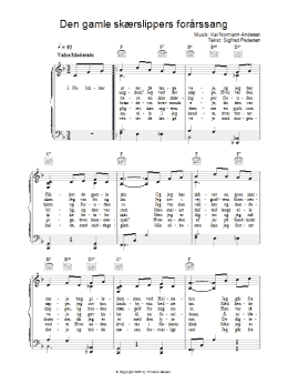 page one of Den Gamle Skærslippers Forarssang (Piano, Vocal & Guitar Chords)