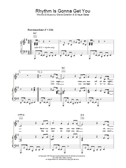 page one of Rhythm Is Gonna Get You (Piano, Vocal & Guitar Chords)