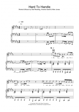 page one of Hard To Handle (Piano, Vocal & Guitar Chords)