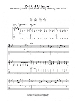 page one of Evil And A Heathen (Guitar Tab)