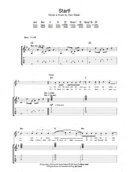 page one of Start! (Guitar Tab)