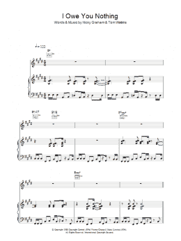 page one of I Owe You Nothing (Piano, Vocal & Guitar Chords)