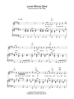 page one of Love Minus Zero/No Limit (Piano, Vocal & Guitar Chords)