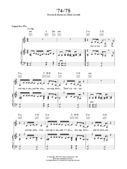 page one of '74-'75 (Piano, Vocal & Guitar Chords)