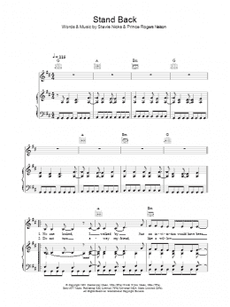 page one of Stand Back (Piano, Vocal & Guitar Chords)