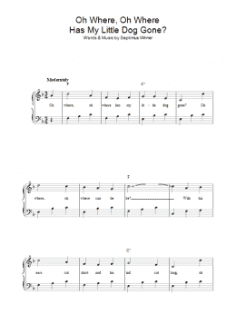 page one of Oh Where, Oh Where Has My Little Dog Gone? (Piano, Vocal & Guitar Chords)