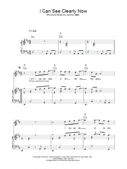 page one of I Can See Clearly Now (Piano, Vocal & Guitar Chords (Right-Hand Melody))