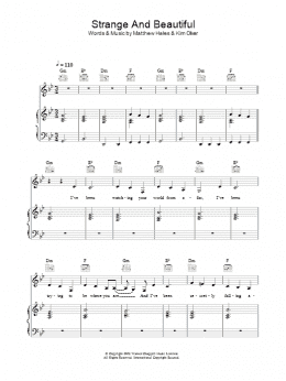 page one of Strange And Beautiful (Piano, Vocal & Guitar Chords)