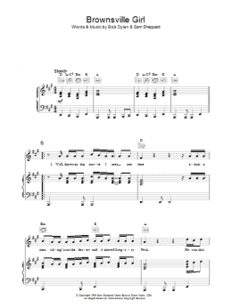 page one of Brownsville Girl (Piano, Vocal & Guitar Chords)