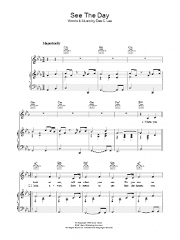 page one of See The Day (Piano, Vocal & Guitar Chords)