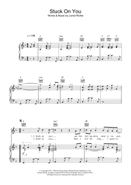 page one of Stuck On You (Piano, Vocal & Guitar Chords)