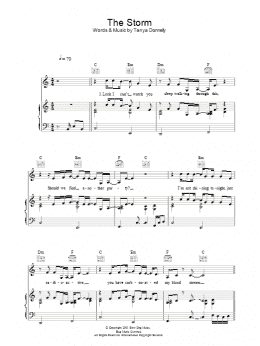 page one of The Storm (Piano, Vocal & Guitar Chords)