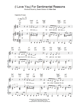 page one of (I Love You) For Sentimental Reasons (Piano, Vocal & Guitar Chords)