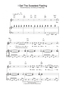 page one of I Get The Sweetest Feeling (Piano, Vocal & Guitar Chords)