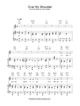 page one of Over My Shoulder (Piano, Vocal & Guitar Chords)