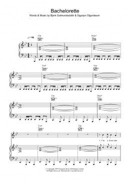 page one of Bachelorette (Piano, Vocal & Guitar Chords)