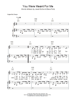 page one of You Were Meant For Me (Piano, Vocal & Guitar Chords)