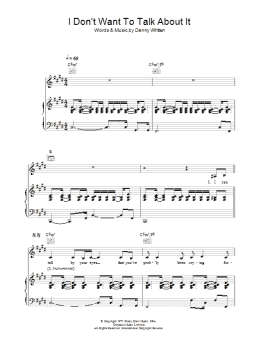 page one of I Don't Want To Talk About It (Piano, Vocal & Guitar Chords)