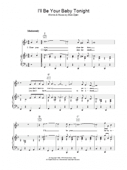 page one of I'll Be Your Baby Tonight (Piano, Vocal & Guitar Chords (Right-Hand Melody))