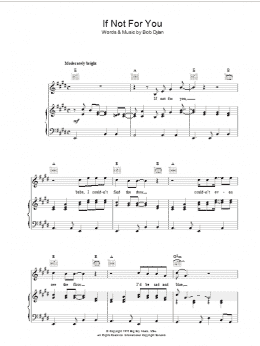 page one of If Not For You (Piano, Vocal & Guitar Chords (Right-Hand Melody))