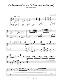 page one of Va, Pensiero (Chorus Of The Hebrew Slaves) (from Nabucco) (Piano Solo)