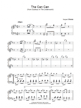 page one of The Can Can (from Orpheus In The Underworld) (Piano Solo)