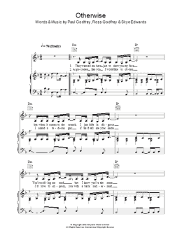page one of Otherwise (Piano, Vocal & Guitar Chords)