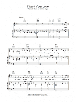 page one of I Want Your Love (Piano, Vocal & Guitar Chords)