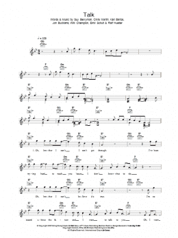 page one of Talk (Lead Sheet / Fake Book)