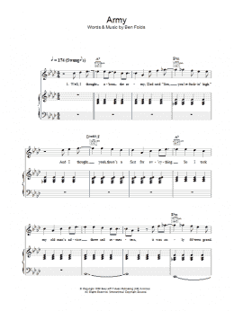 page one of Army (Piano, Vocal & Guitar Chords)