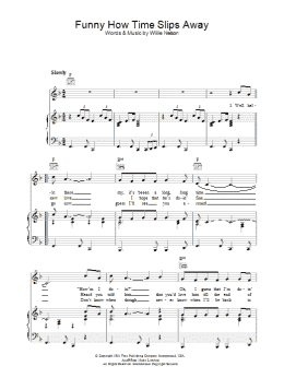 page one of Funny How Time Slips Away (Piano, Vocal & Guitar Chords)