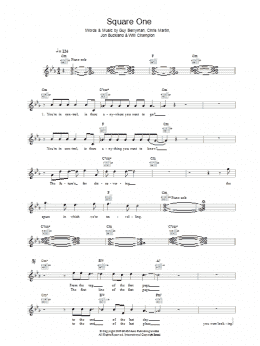 page one of Square One (Lead Sheet / Fake Book)