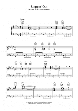 page one of Steppin' Out (Piano, Vocal & Guitar Chords)