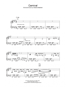 page one of Carnival (Piano, Vocal & Guitar Chords)