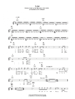 page one of Low (Lead Sheet / Fake Book)