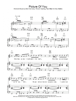 page one of Picture Of You (Piano, Vocal & Guitar Chords)