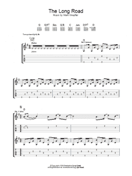 page one of The Long Road (from Cal) (Guitar Tab)