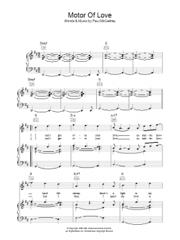 page one of Motor Of Love (Piano, Vocal & Guitar Chords)