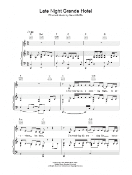 page one of Late Night Grande Hotel (Piano, Vocal & Guitar Chords)